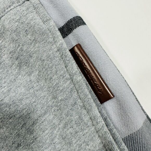 NWT Burberry Stephan Size L Pale Gray Melange Nova Check Jogger Sweatpants $800 - Picture 11 of 13